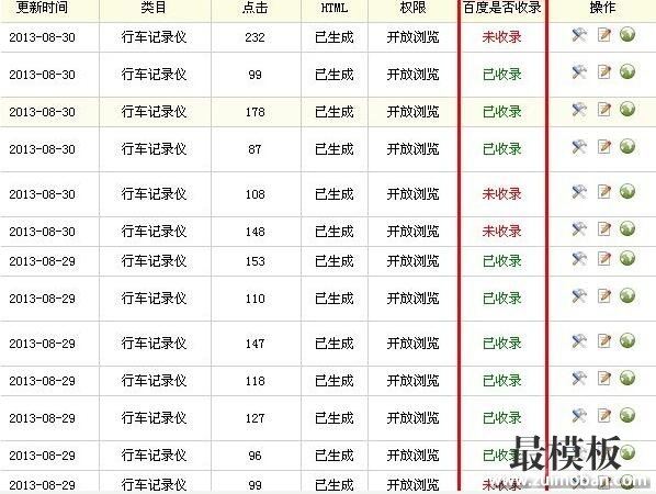 dedecms实现检查文章是否被百度收录