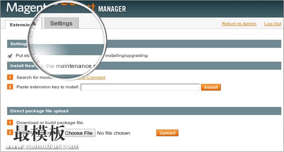magento connet setting