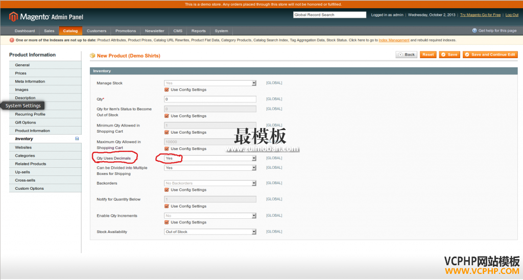 How to setup Decimal products in magento
