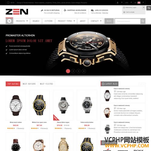Magento手表相机服装鞋主题多语言商城模板SM Zen Multi-Store