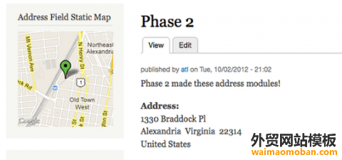 在Drupal内容中添加谷歌地图
