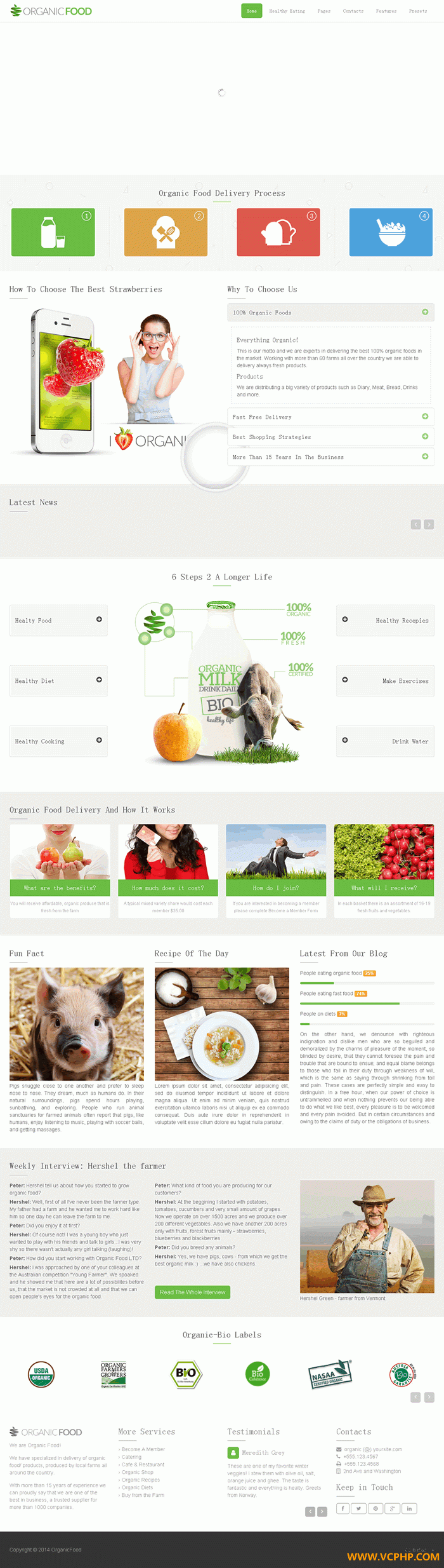 Joomla有机食品Organic Food主题模板