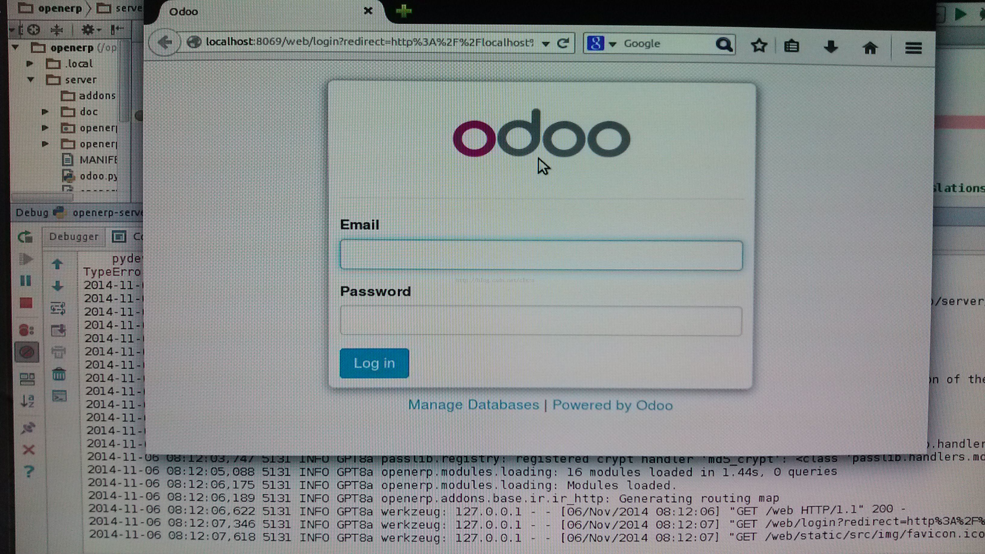 在ubuntu上调试ODOO8.0的几个细节分析
