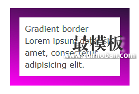 Border image with a gradient instead of an image.