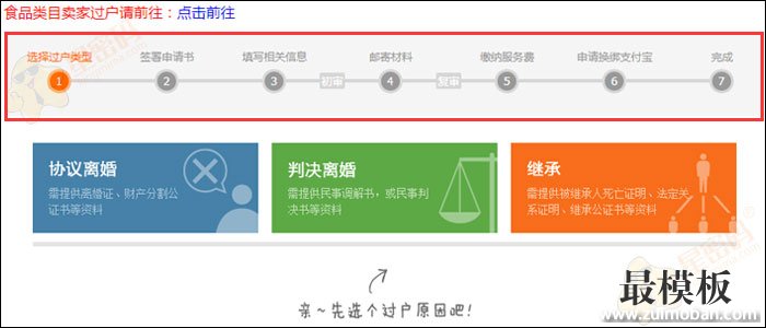 店铺过户操作步骤1（按照页面提示完成店铺过户）