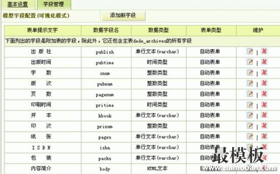 DedeCMS V5.7自定义模型使用教程详解