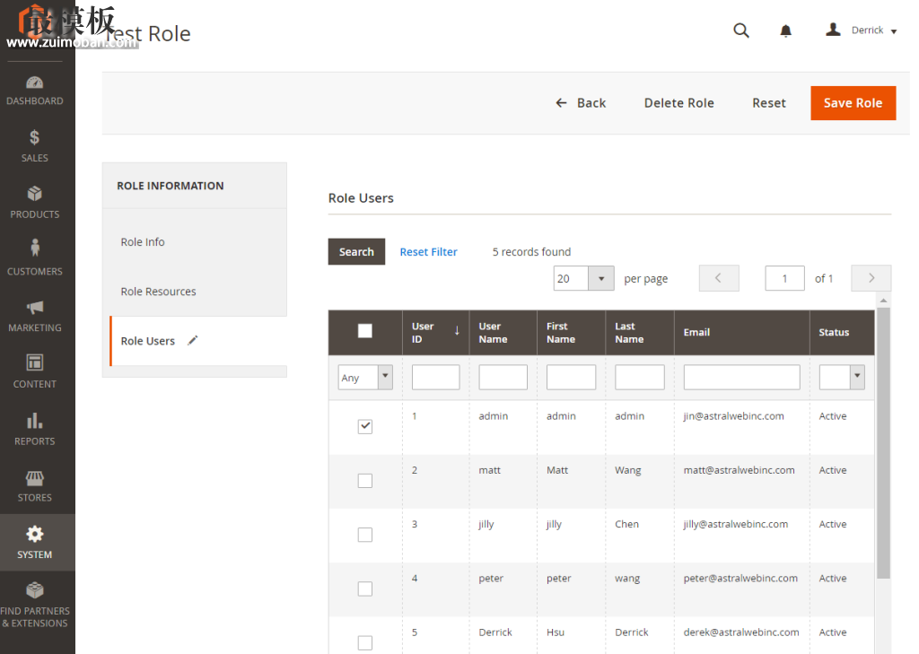 Magento2管理者權限 Magento2管理者權限