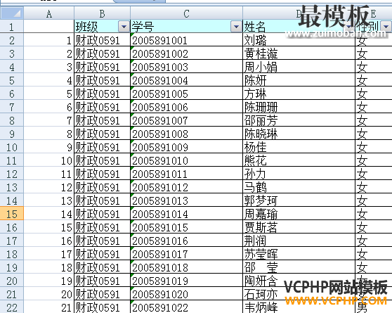 修改格式后的excel数据