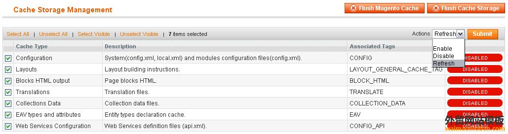 How to clear Magento Cache