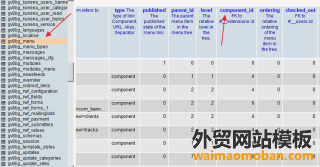 Joomla #_menu 数据表里面的 component_id 字段