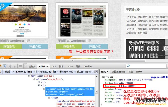 themepark wordpress firebug2 教你简单修改wordpress主题样式