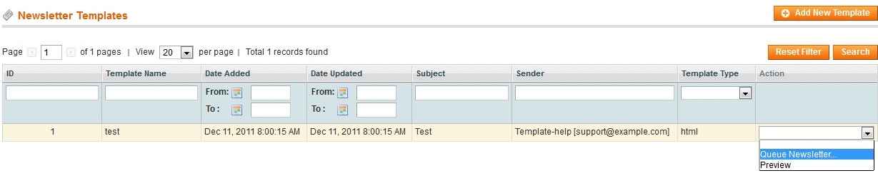 magento newsletters queue