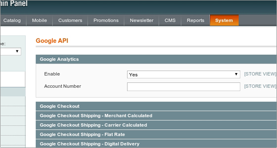 Google analytic for magento