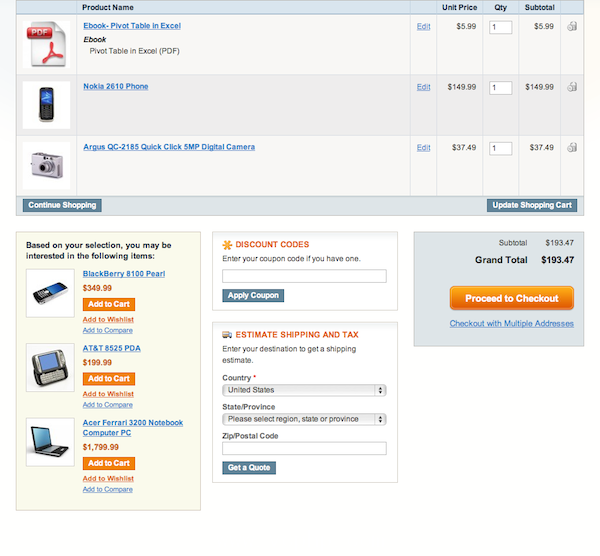 cross sell magento 4