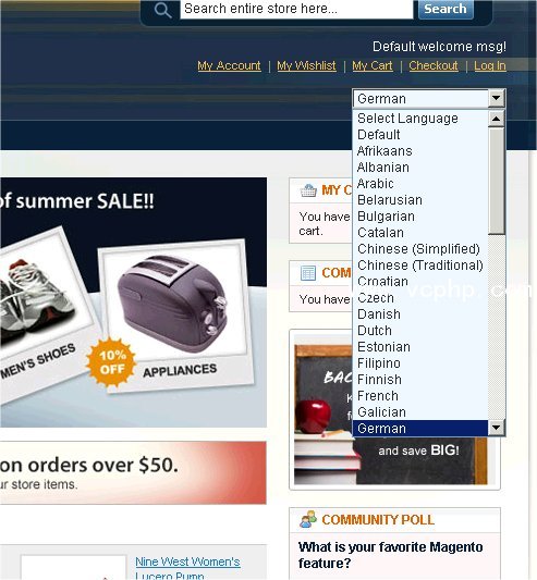 Create DropDown of Countries in Magento