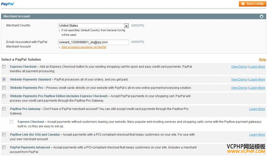 Magento Paypal