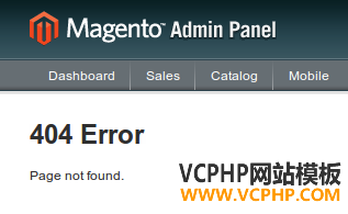 Magento后台404
