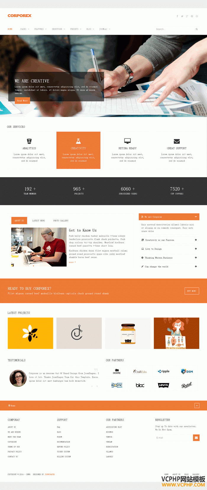 joomla模板个人企业公司产品服务项目展示
