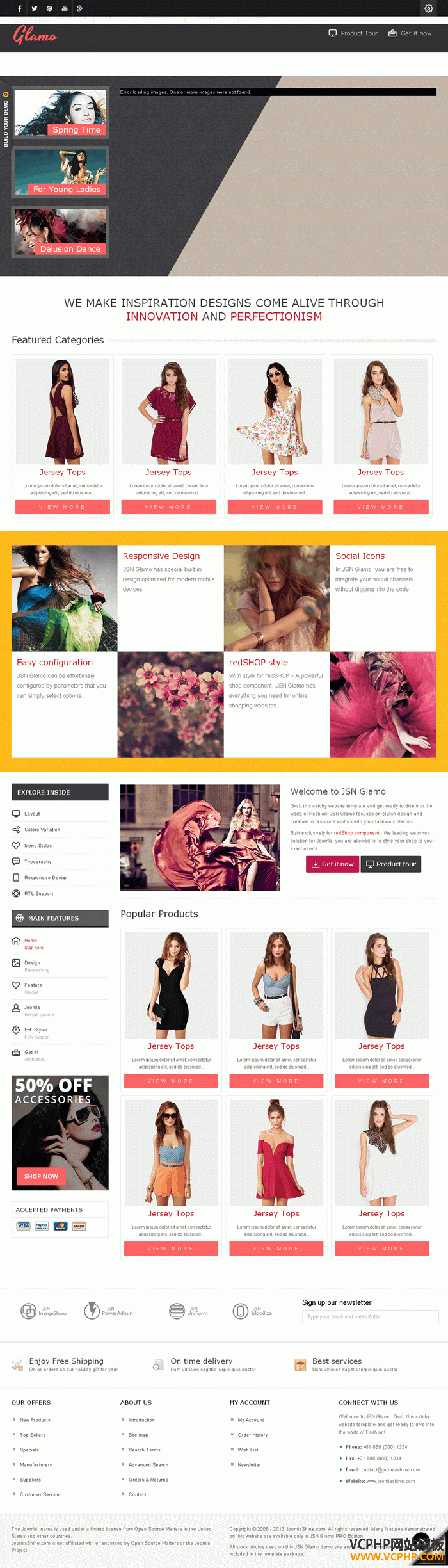 Joomla时尚零售JSN Glamo主题模板