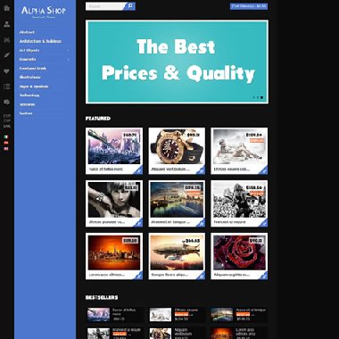 opencart娱乐游戏Alpha Shop商城模板建站